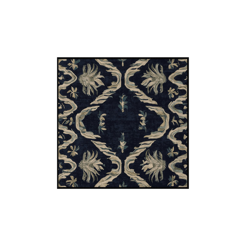 Tapis gris soyeux et moelleux, Carré 8 pi