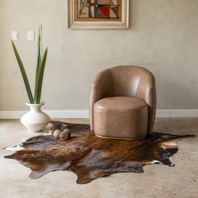 Genuine Cowhide Rug Large 5X7 Ft Exotic Leather Area Rug For Living Room – From Argentina