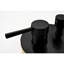 Douche de salle de bain haute matte noire - fixée au mur avec pomme de douche à pluie en acier inoxydable de 10 po et douche à main, ensemble d'équilibrage de valve 2 voies