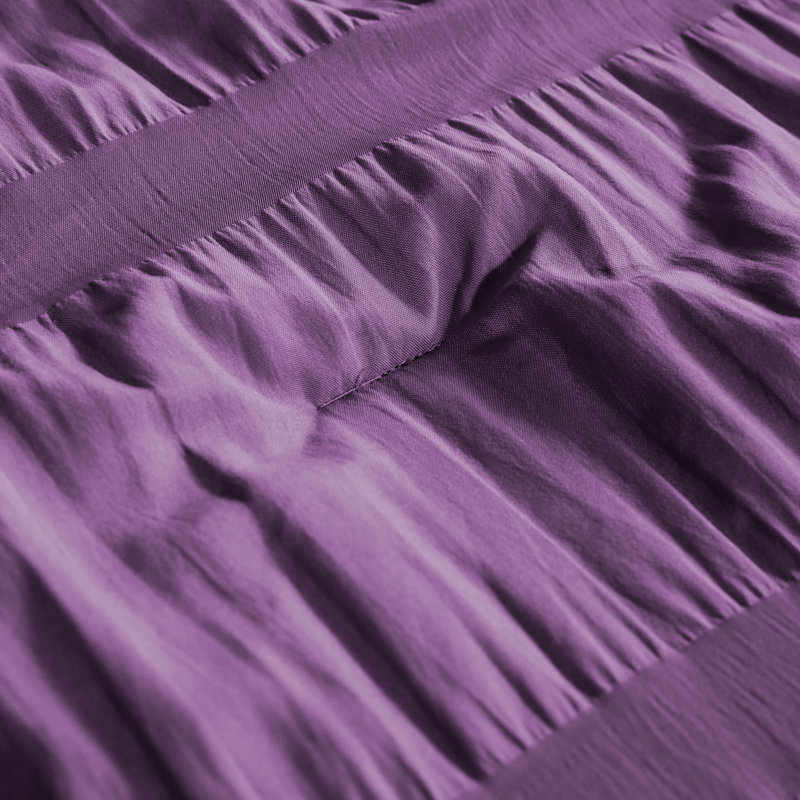 Polyester Comforter, Twin Comforter + 1 Standard Sham, Purple
