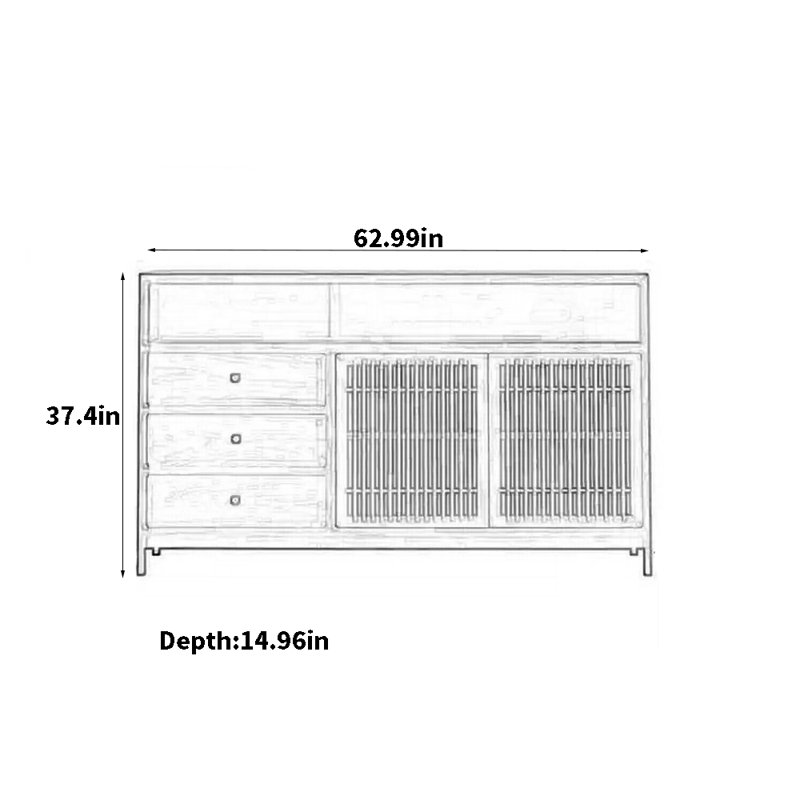 Retro Multi-Functional Sideboards Cabinet
