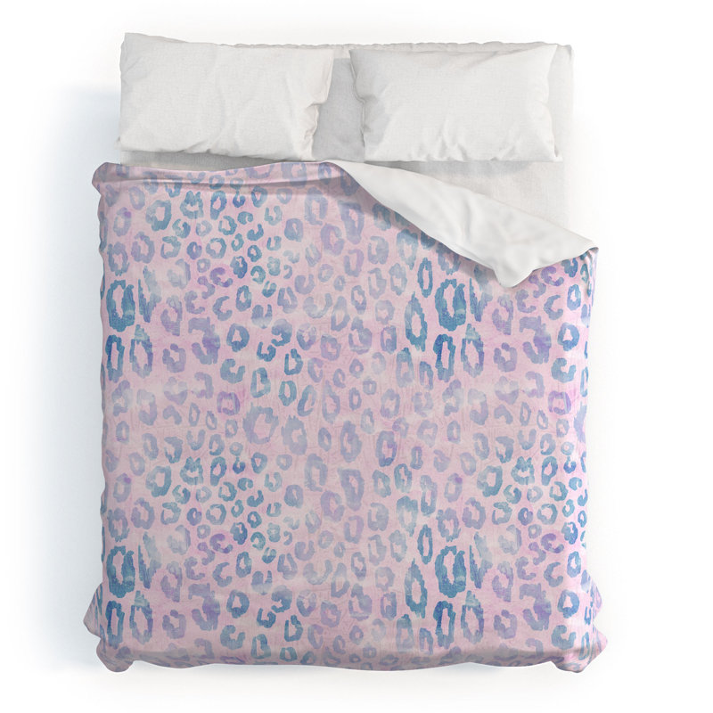 Édredon en coton Schatzi mauve / bleu standard, Grand édredon