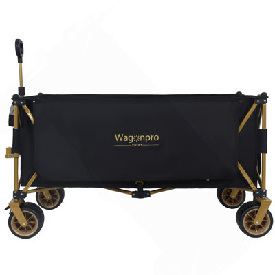 51-Inch Extra Long Large Heavy-Duty Foldable Utility Wagon - 480Lbs Capacity, Patented Ultra-Stable Frame, 1:6 Space-Saving Fold & 7" All Terrain Wheels, No Assembly Needed, Black