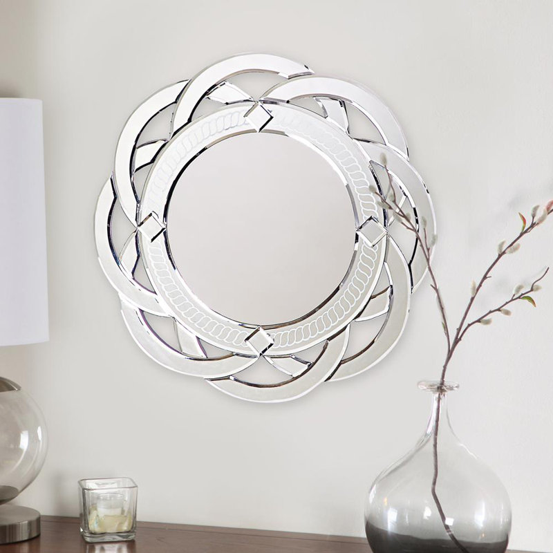 Griswalde Glass Round Mirror