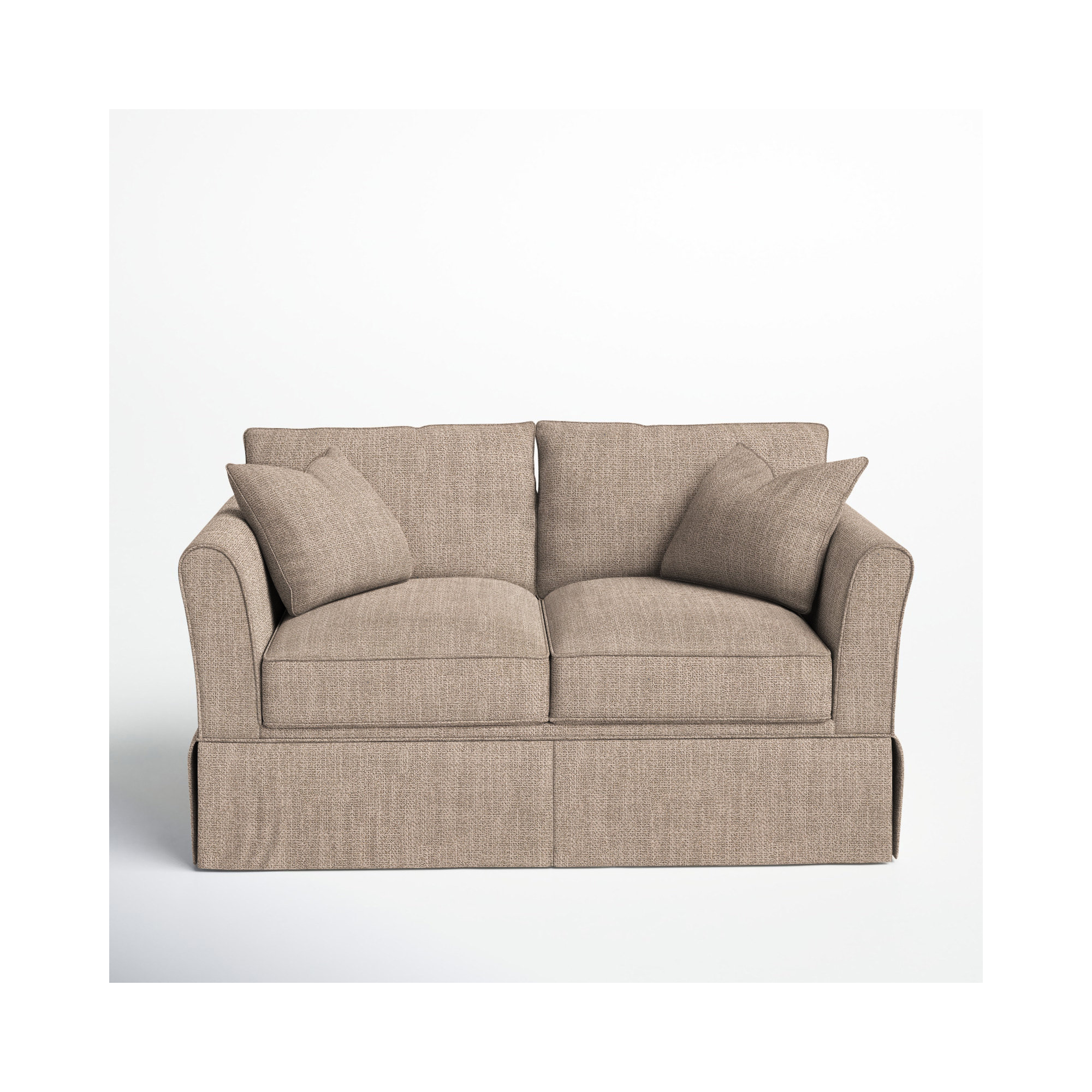 Shelby 60'' Upholstered Loveseat, Conversation Linen Basketweave
