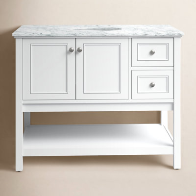 Bonsai 42'' Single Bathroom Vanity with Marble Top