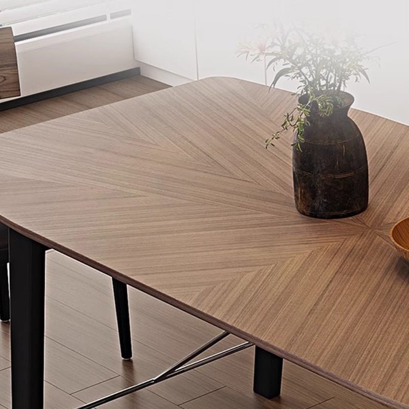 Ensemble de table de salle à manger en bois fritté et en bois massif, H 29,53 po x L 55,12 po x l 31,5 po