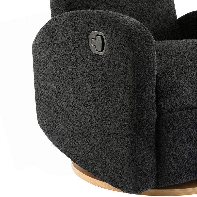 360 Swivel And Glider Recliner Chair, Black