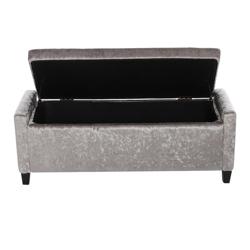 Horner 111cm Wide Velvet Tufted Rectangle Solid Colour Ottoman with Storage