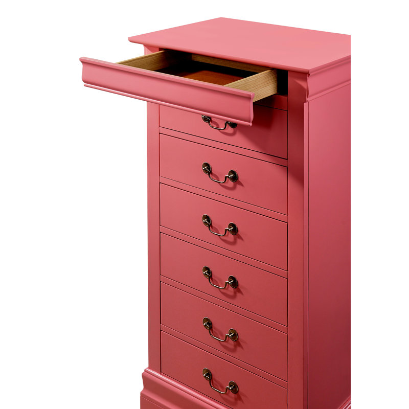 Commode 6 tiroirs Elegant Traditional, Rose