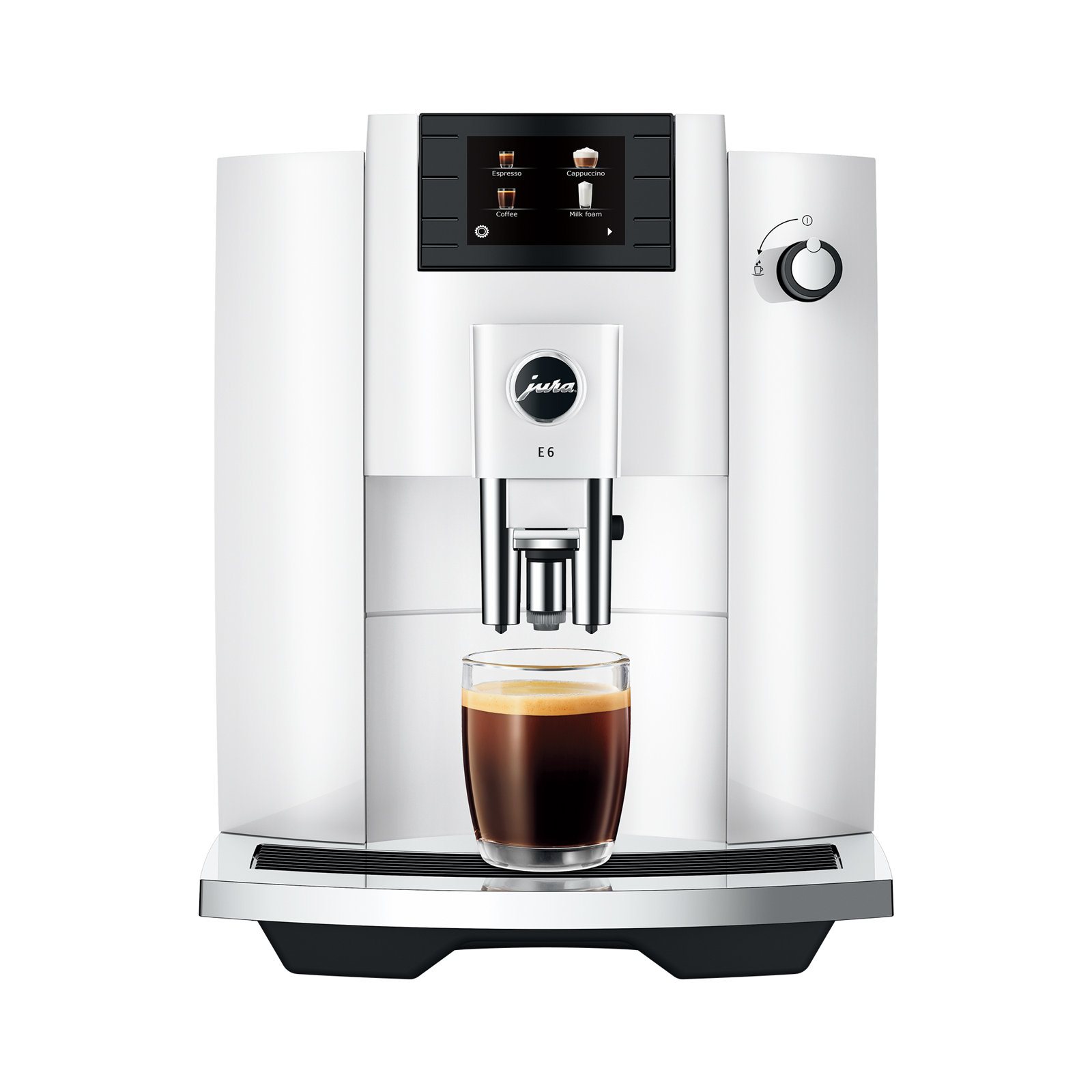 JURA E6 Fully Automatic Coffee & Espresso Machine, Piano White