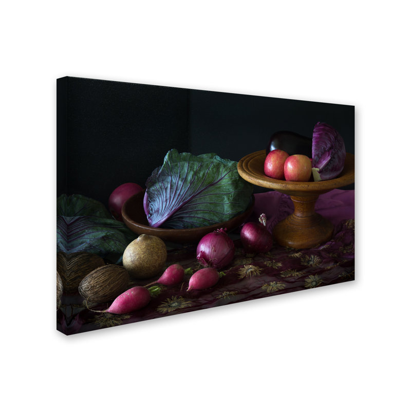 Art mural sur toile tendue - Jacqueline Hammer, art mural «Still Life In Purple» pour le salon, la chambre à coucher ou le bureau