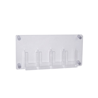 Four-Pocket Trifold Wall Mount Brochure Holder Overall Measurement: 23"W X 11"H