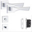 Modern Aura Premium Design Bathroom Door Handles on Square Rose with Dead Bolt, Latch, Ball Hinges and Thumbturn-1378754001