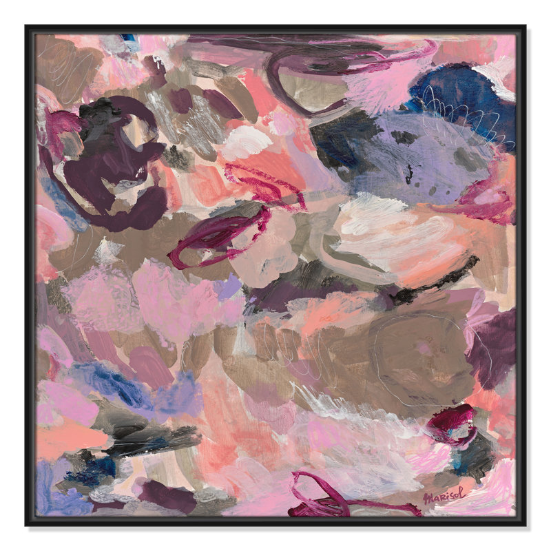 Vineyard Evening Square Version Print by Marisol Evora, Black, 31.5" H x 31.5" W