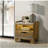 1-Drawer Nightstand with Integrated LED, Medium Oak