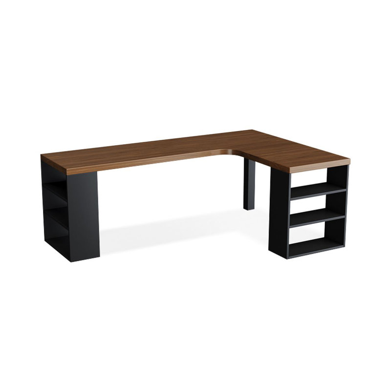 Dark Walnut Rectangular Solid Wood desks, 29.53" H x 78.74" W x 47.24" D