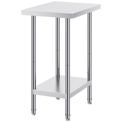 Table de préparation en acier inoxydable 1 pièce 30 x 60 x 34 pouces SUS201, capacité de charge de 910 lb
