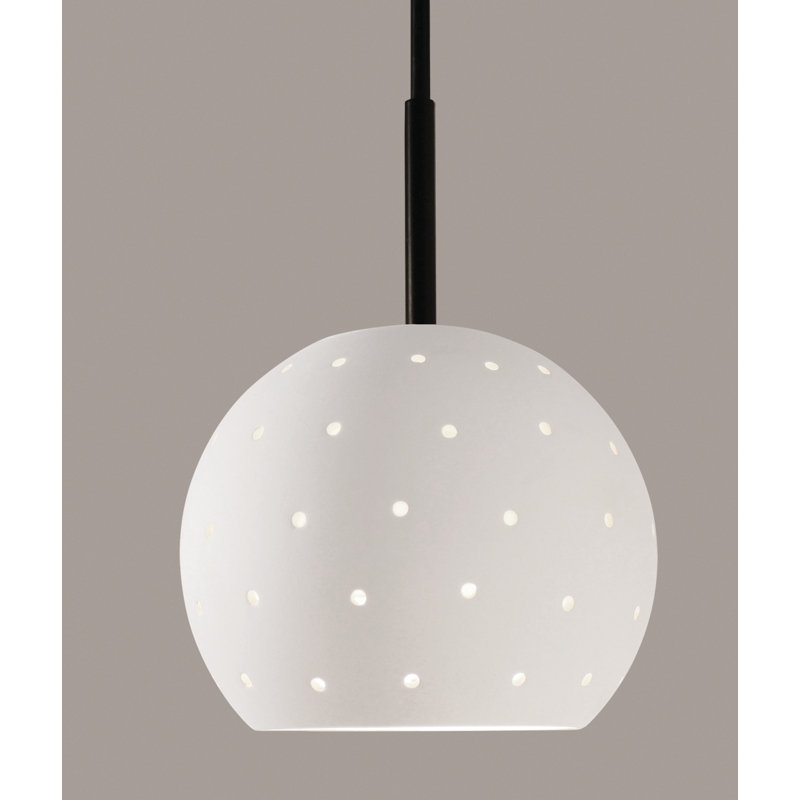 Luminaire suspendu sphère 1 lumière del brillance, Bisque