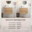 Meuble-lavabo mural 24 po moderne en chêne brut avec lavabo intégré en céramique avec trop-plein, avec 3 trous-271267098-271267096