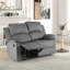 Ensemble de salon inclinable manuel en microfibre 2 pièces avec fauteuil inclinable et causeuse Llanos-100759270
