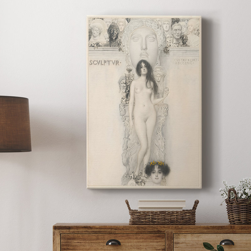 Sculpture - toile tendue par Gustav Klimt, 8 x 12