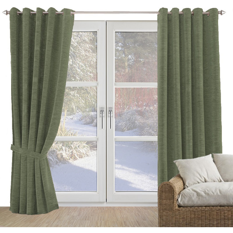 Room Darkening Curtain, 245cm Width x 132cm Drop, Light green