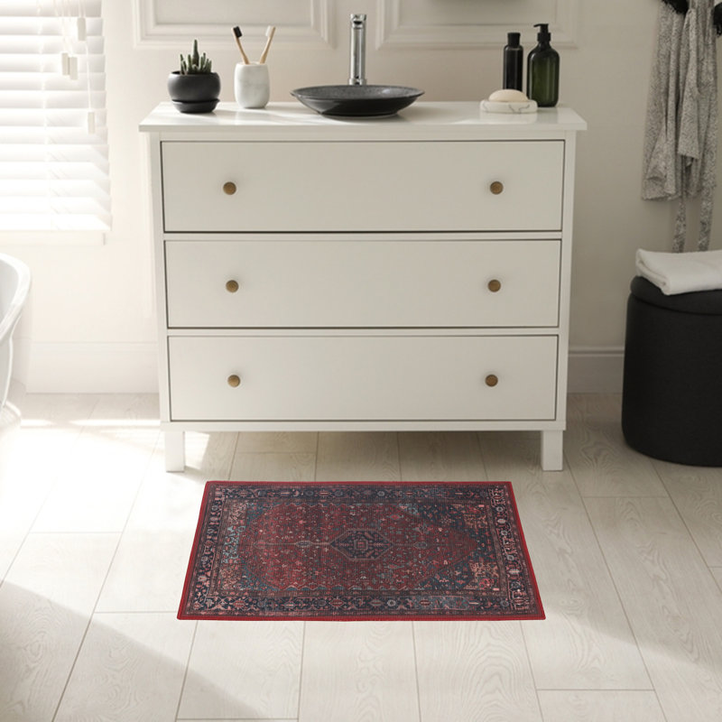 Tapis d'intérieur lavable à la machine Abhisek, Rectangle 2 pi x 3 pi