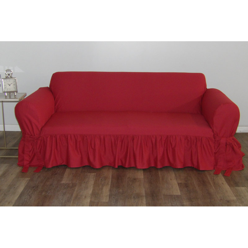 Housse pour causeuse Amy, Rouge, H 38 po x l 96 po x P 36 po