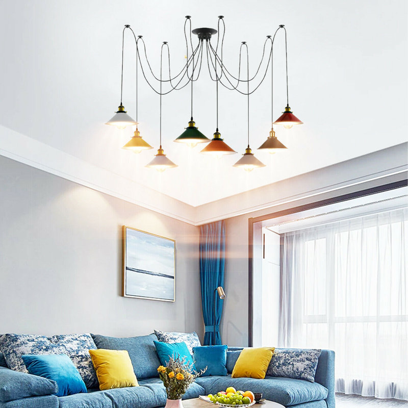 Wheeler 8 - Light Cluster Pendant, Multicolour