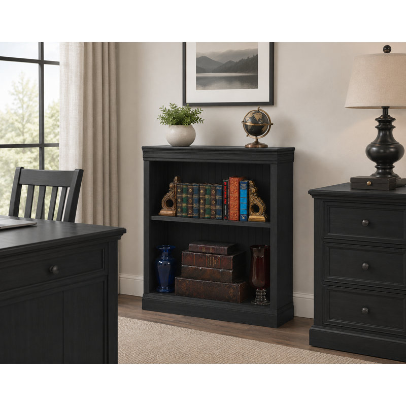 Sherita Bookcase, European Gray, (1 Shelf) 36” H x 32” W x 14.25” D