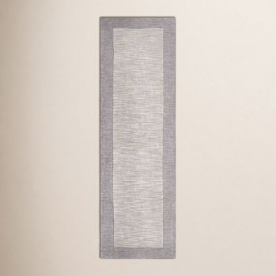 Dolma Charcoal Gray Hand-Woven Wool Rug