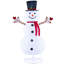 Bonhomme de neige de Noël illuminé 6 pi avec bonhomme de neige de Noël et chapeau noir