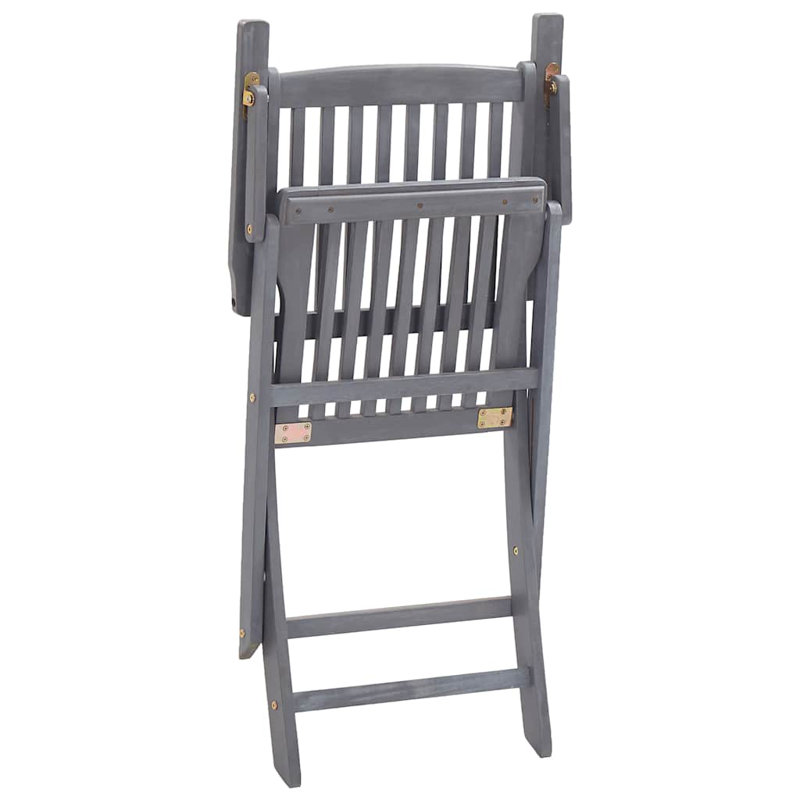 Ryde Folding Patio Dining Side Chair, Grey