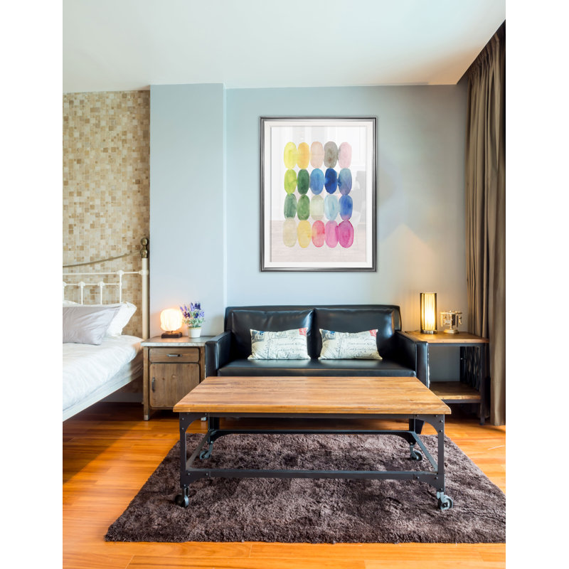 « color fusion ii », reproduction, H 24 po x l 20 po x P 1,5 po, Cadre argenté