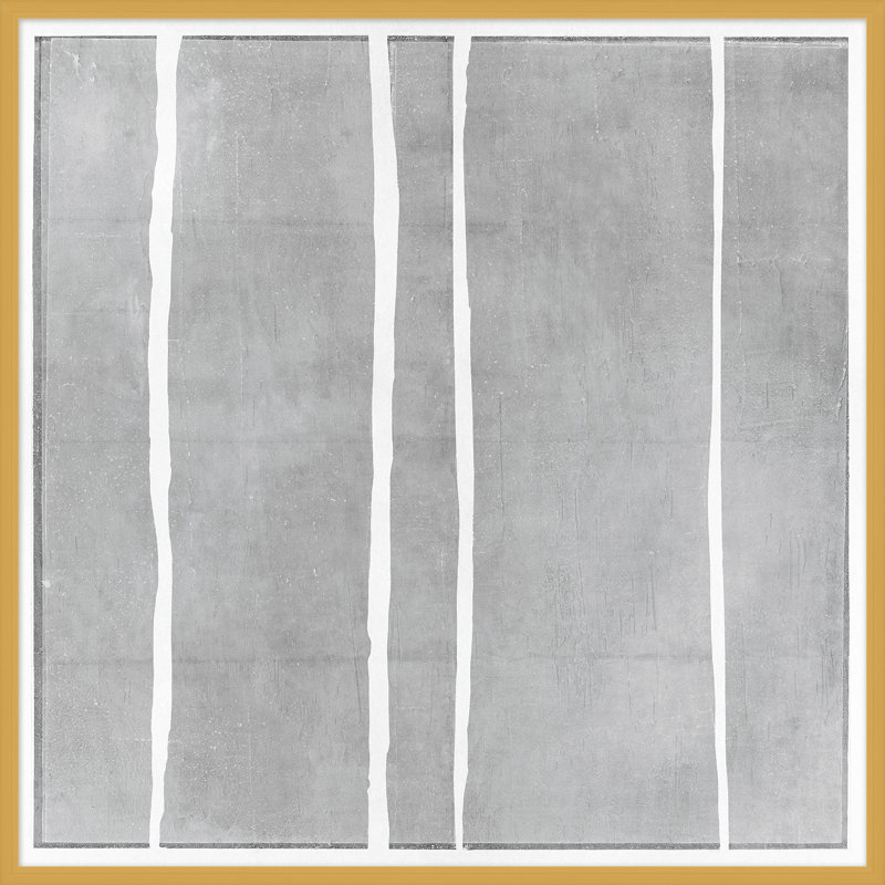 Gray Stripes 1 Print by Thom Filicia