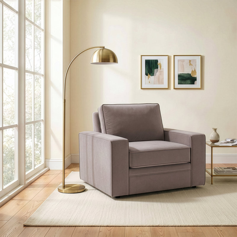 Chaise d'appoint rembourrée Brynn, Marquis Taupe
