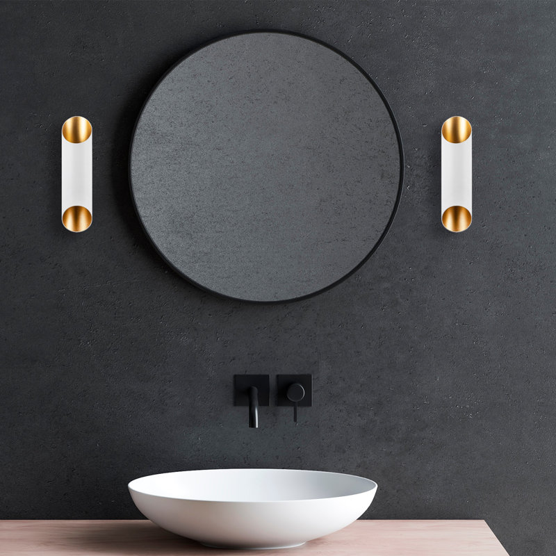 Modern Wall Lamp with Metal Body, White Finish, 3.1 x 4.7 x 11.8 inches | Elegant Design for Glam, Scandinavian & Hotel Decor | Socket Type: 2 x G9 Max 8W, Bulb Not Included, IP20 Rated