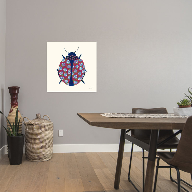 Blooming Beetle I Beetle, art floral, H 24 po x l 24 po