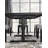 71.6" W Rustic Dining Table, Antique Black