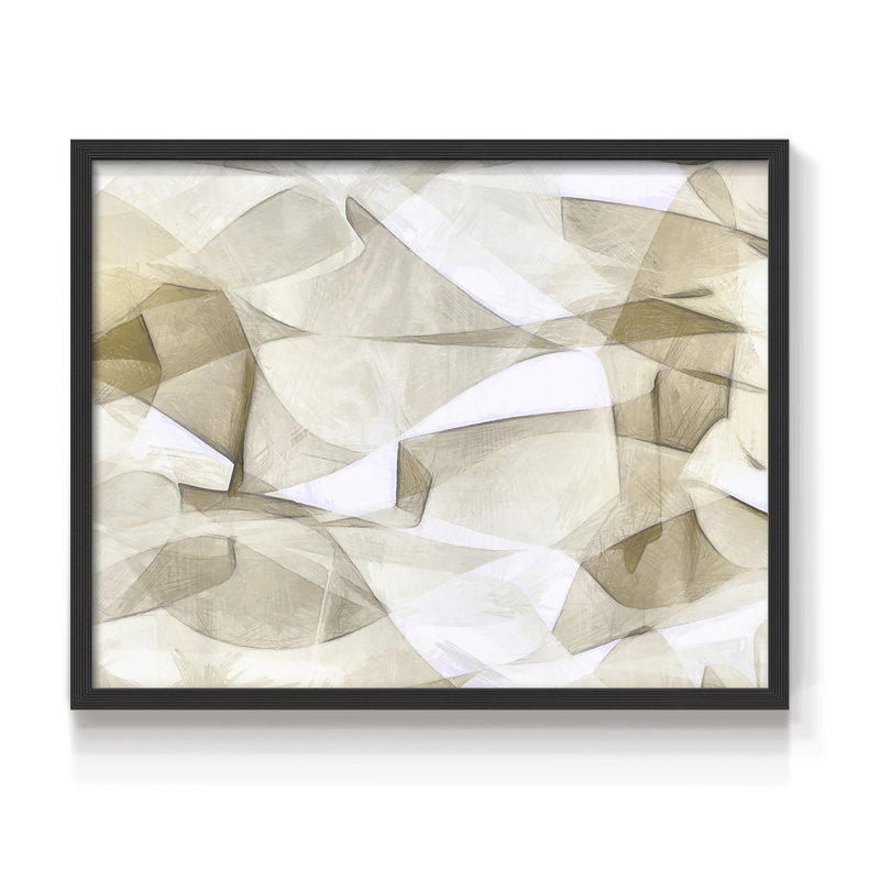 Mindfulness III -Framed Print - Restickable, 11" H x 14" W, Black