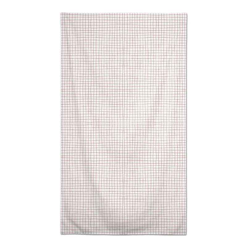 Harikishan Checkered Tablecloth, Red
