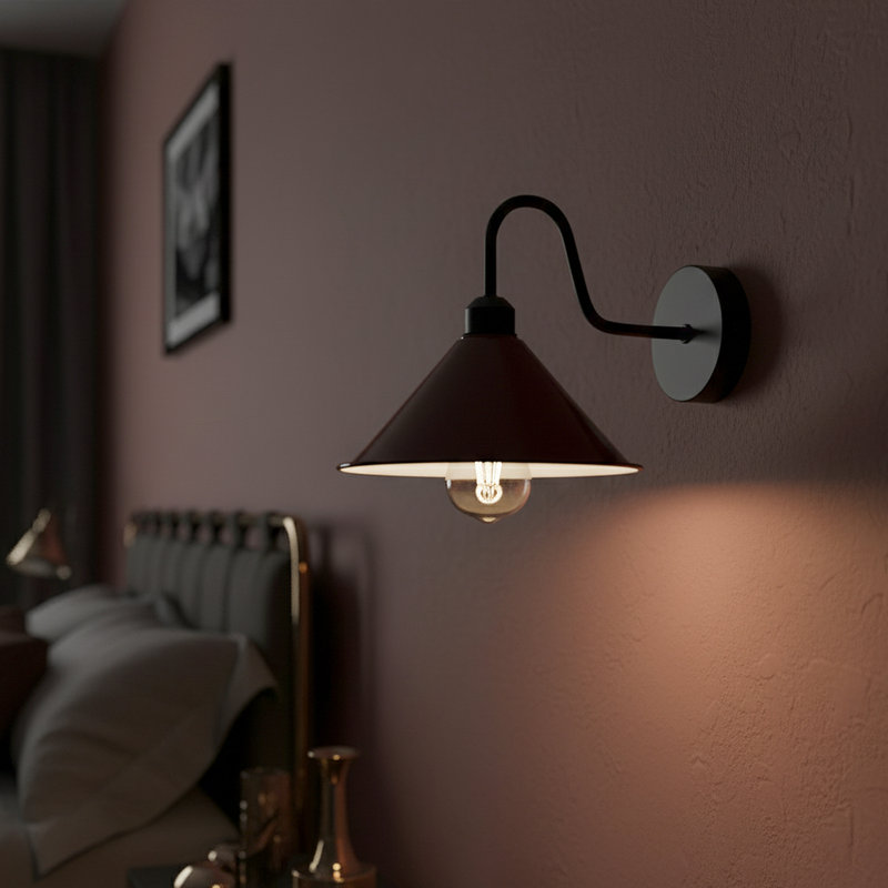 Armed Sconce, Burgandy