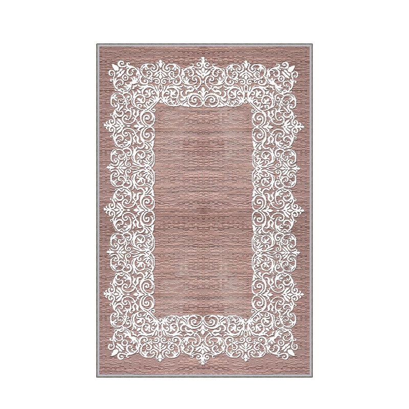 Stylish Woven Carpet, 5.2 x 7.5 Feet | 100% Polyester, 0.3 in Pile Height, Antibacterial, Non-Slip PVC Dot Underside | Machine Washable, 3D Digital Print | Perfect for Living Room, Bedroom & Home Décor