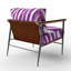 Chaise à accoudoirs rembourrée Zebra-108432861-112840422