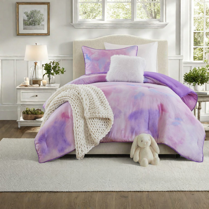 Ensembles de literie mauve moderne, ensemble d'édredon 3 pièces TG
