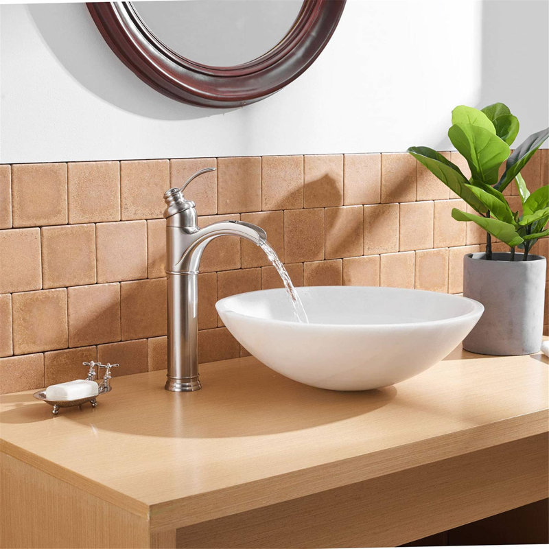 Vessel Sink Faucet Single-handle Bathroom Faucet with Drain Assembly, Brushed Nickel
