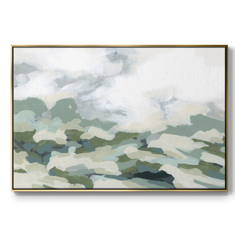 Verdant Hillside II, reproduction d'art sur toile, H 17 po x l 25 po x P 2 po, Or