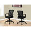 Chaise de bureau à dossier moyen avec siège réglable en hauteur et en métal, mouvement lisse en métal noir, métal, pour un travail efficace