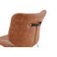 Ensemble de 4 chaises de salle à manger de style Mid-Century avec dossier capitonné et pieds galvanisés-129865773
